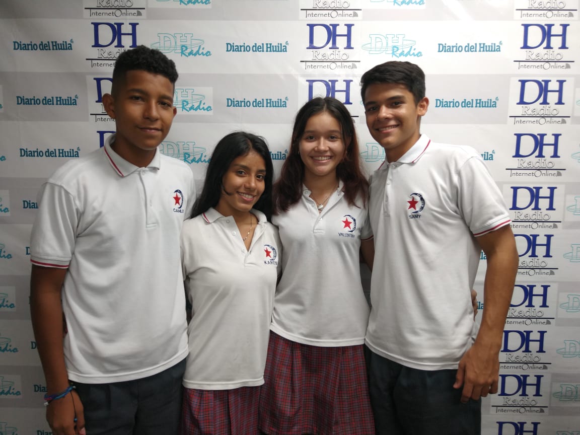 Juan Camilo Mesa, Karen Flórez, Valentina Valencia y Samael Méndez.